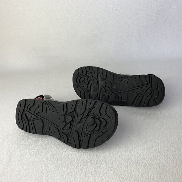 Coxist Ankle Adjustable Strap Hook & Loop Gray Pink Sandals Open Toe Size 6 - Picture 8 of 11